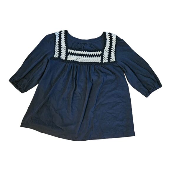 Medium Crotchet Neckline 3/4 Sleeve Blouse - Picture 1 of 6